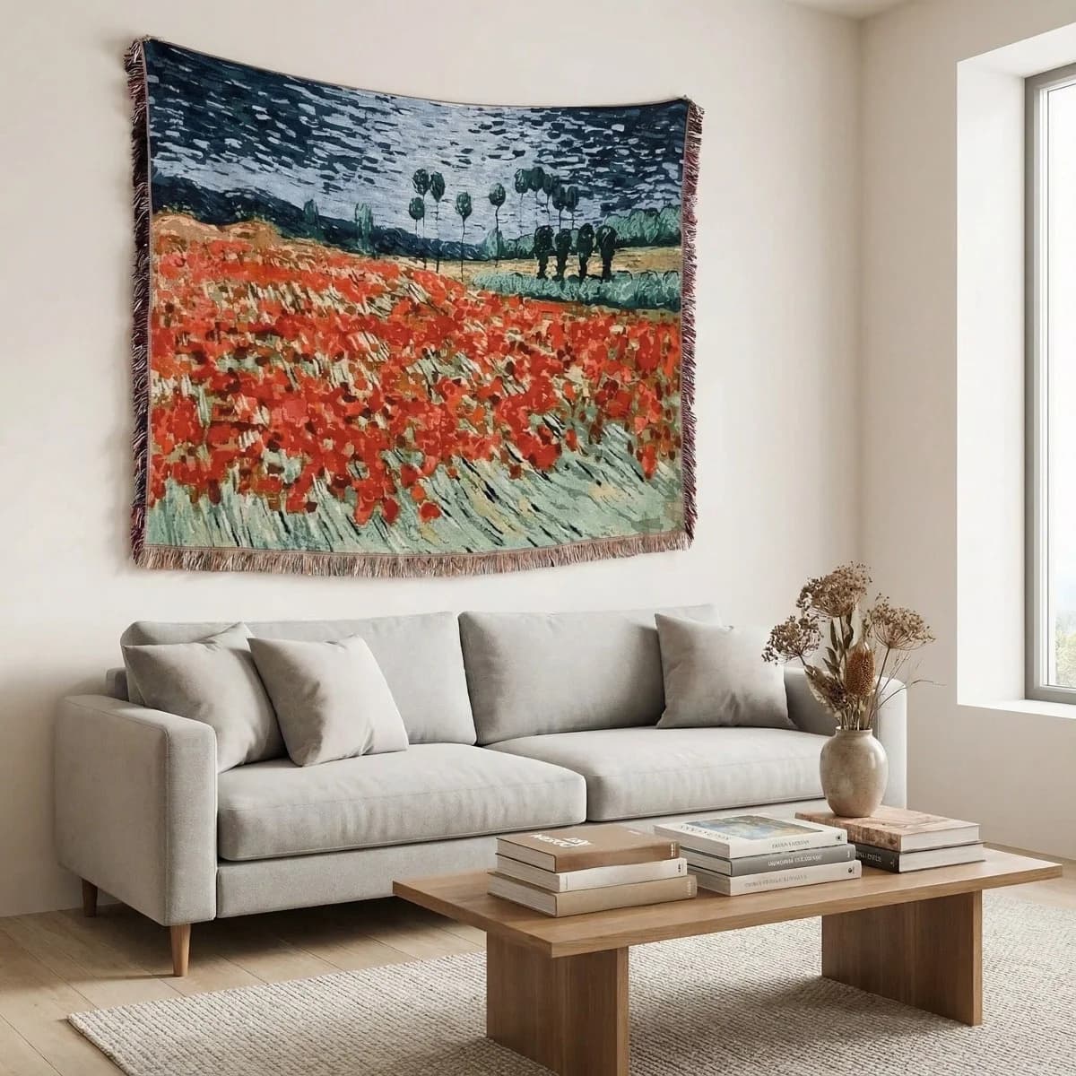 Thảm Treo Phong Cách Van Gogh Cho Sofa Và Trang Trí Tường