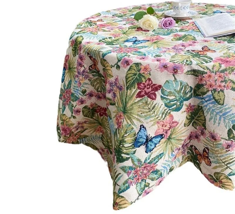 Khăn trải bàn và khăn phủ nhiệt đới rừng mưa hỗn hợp polyester cotton