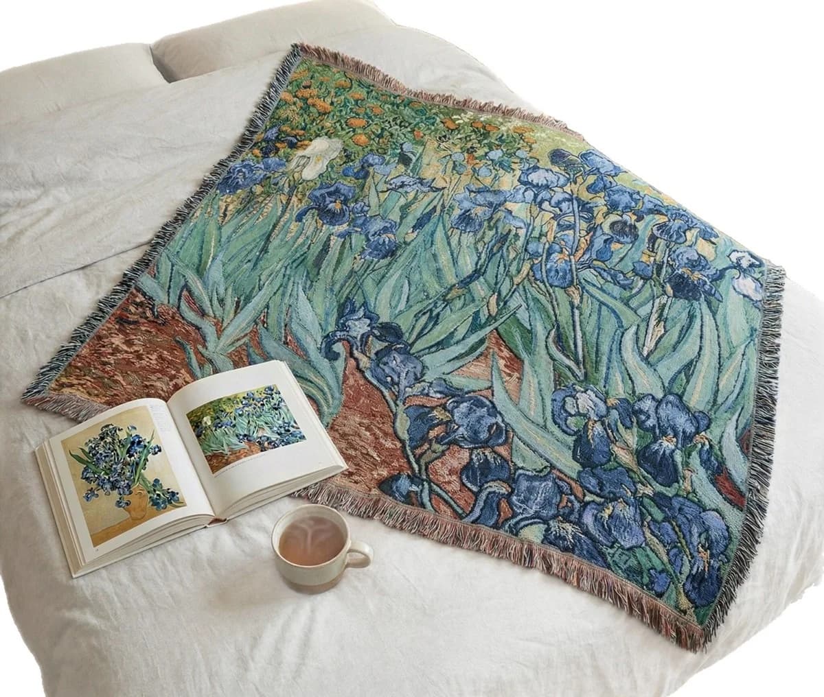Thảm Trải Sofa Phong Cách Van Gogh Vải Cotton Pha