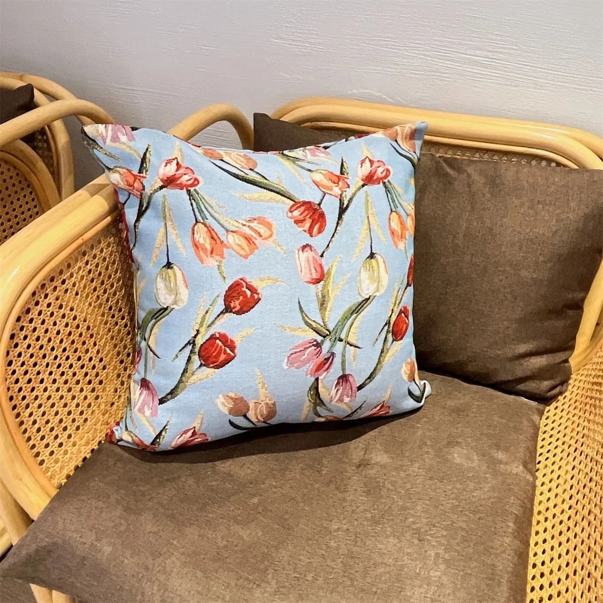 Vỏ gối tựa lưng jacquard phong cách Mỹ cho sofa