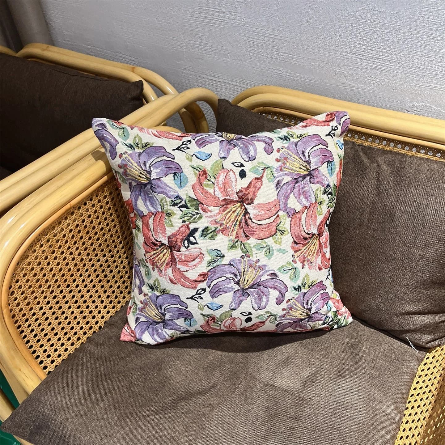 Vỏ gối tựa lưng jacquard phong cách Mỹ cho sofa