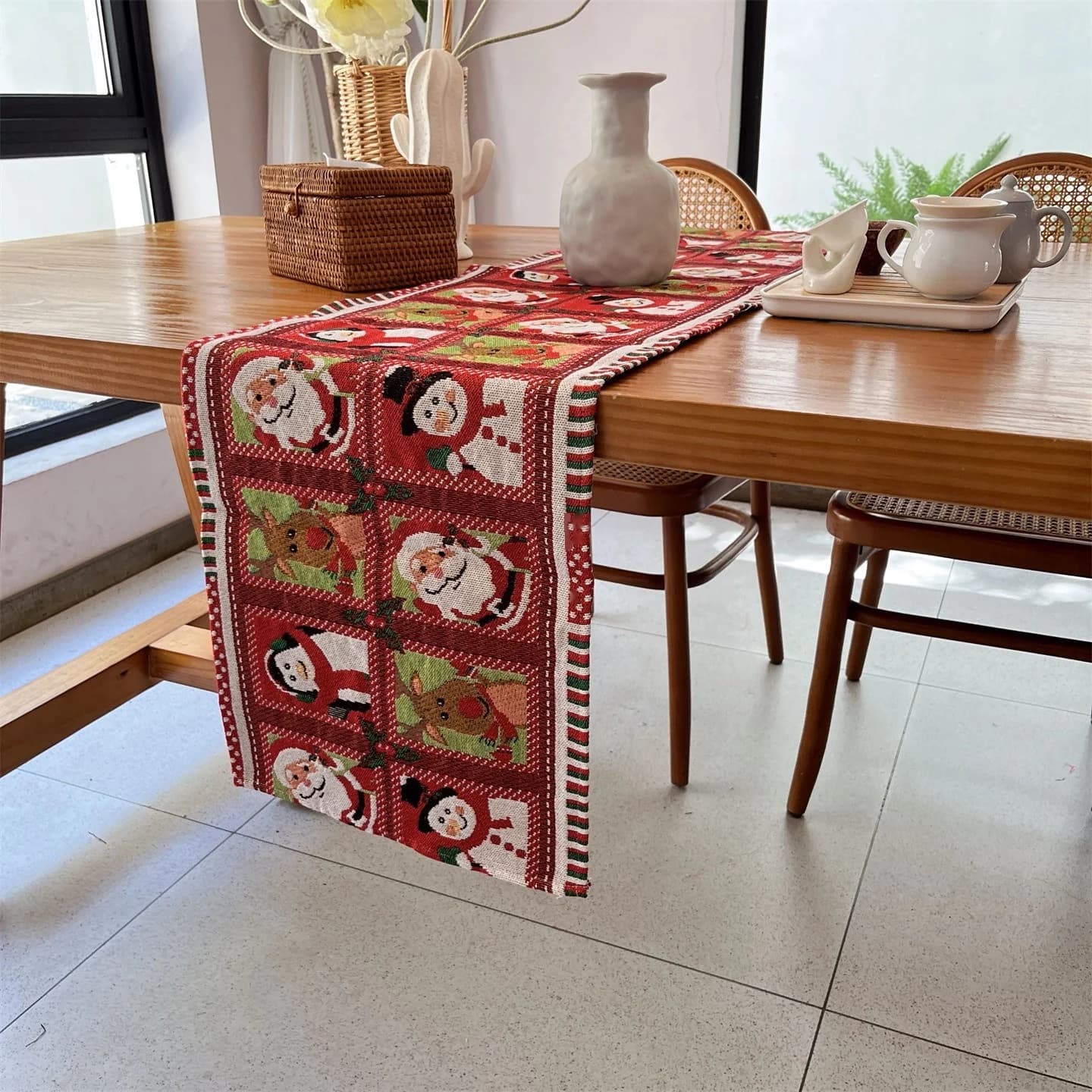 Khăn trải bàn Giáng sinh trang trí tiệc lễ hội
