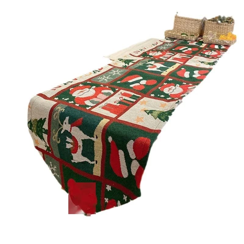 Khăn trải bàn Giáng sinh hỗn hợp cotton trang trí lễ hội