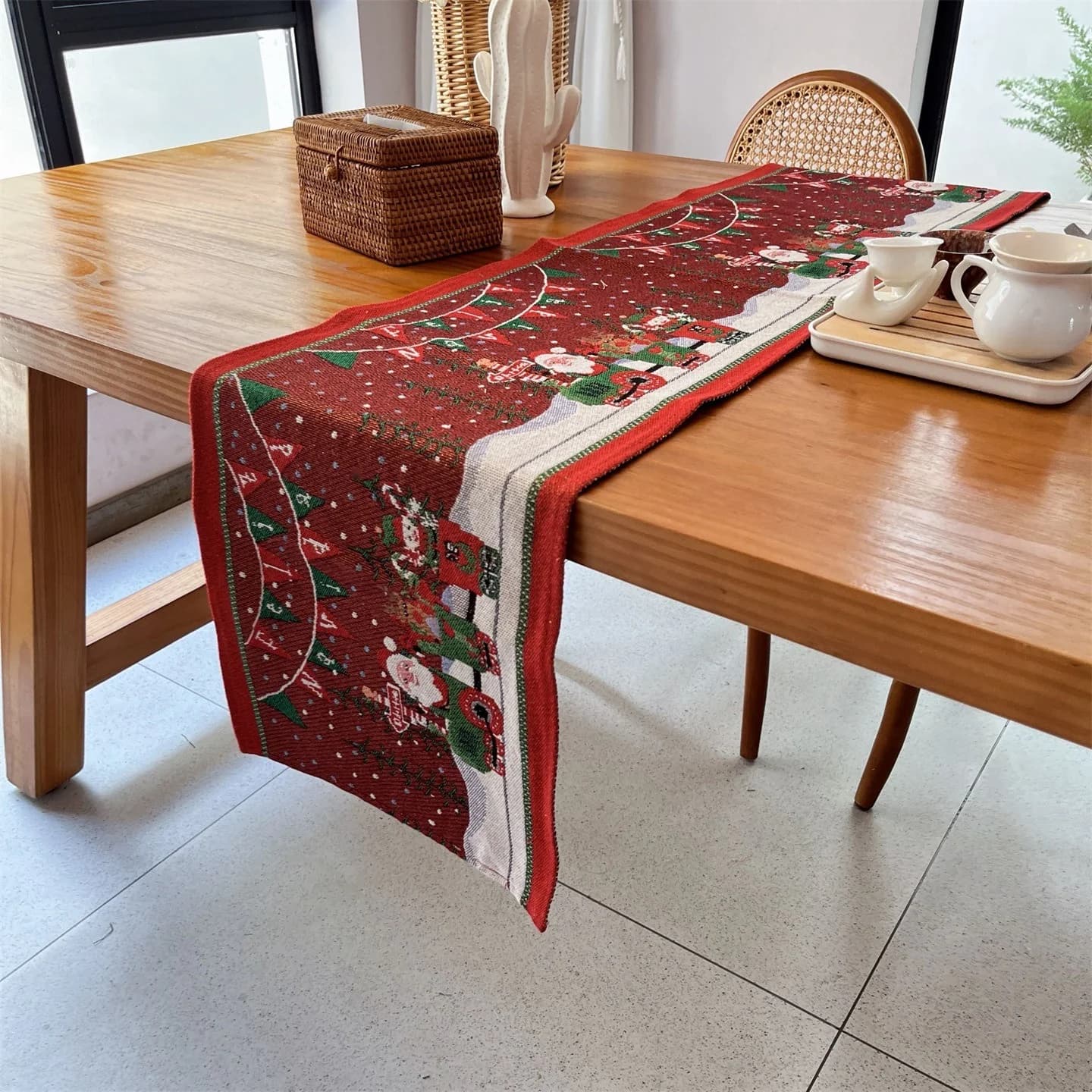 Khăn trải bàn Giáng sinh trang trí tiệc lễ hội